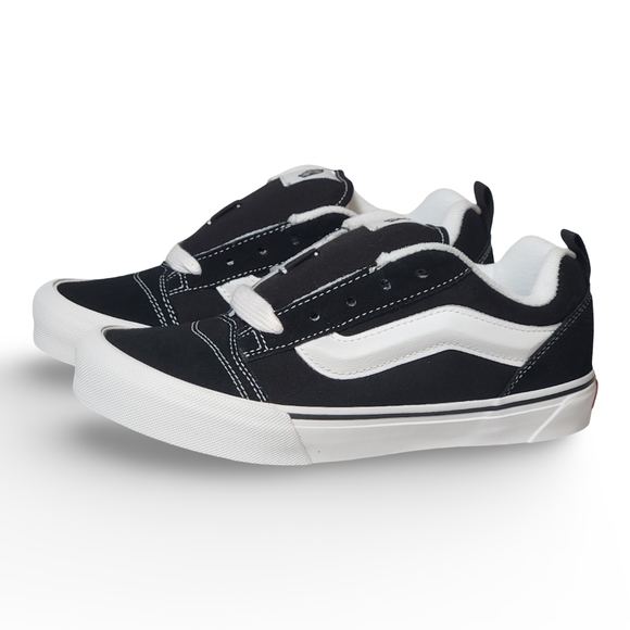 Vans Womens Size 6.5 Black and White Knu Skool Sneakers - Picture 5 of 6